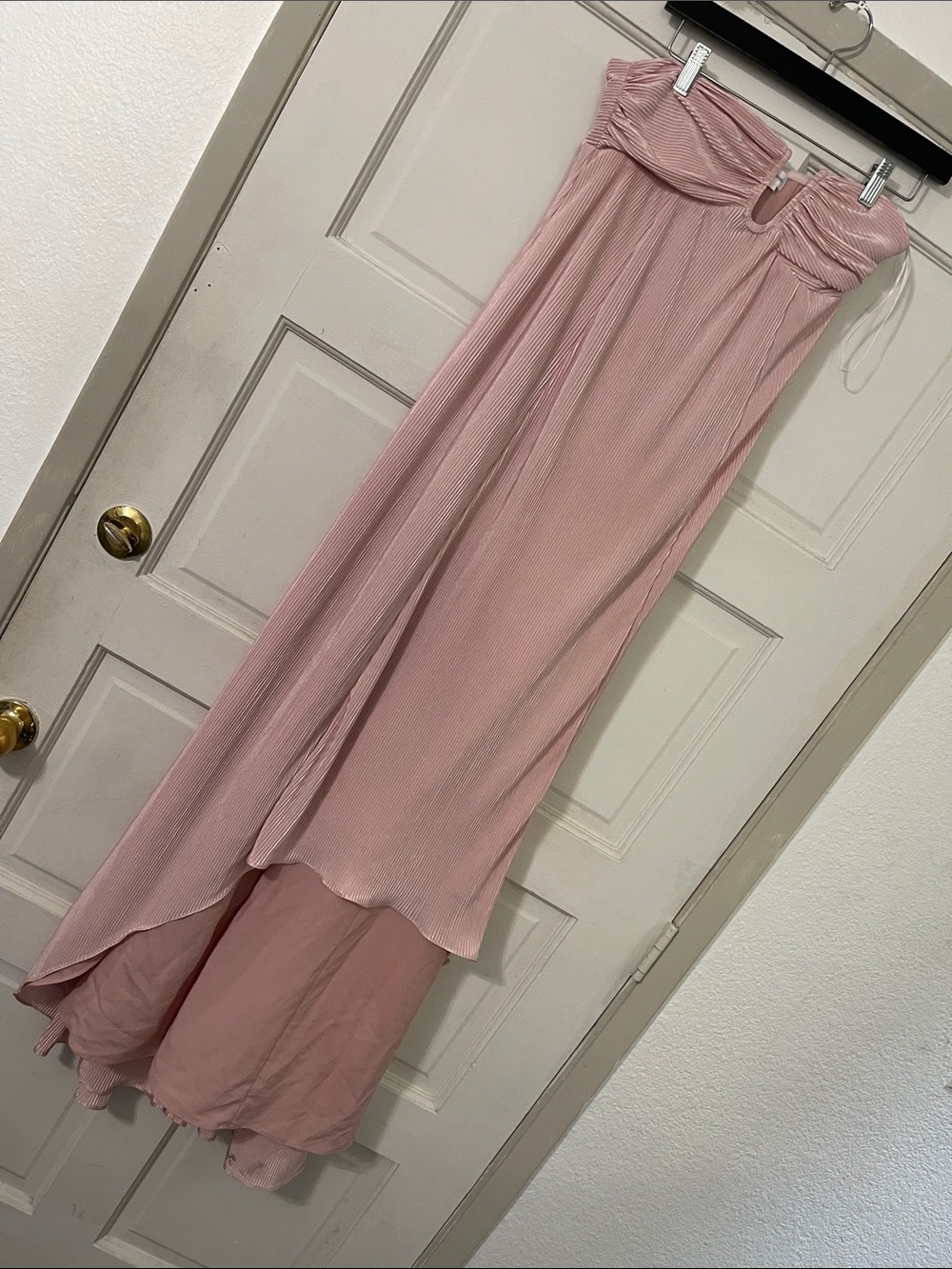 Lovers + Friends Dusty Rose Strapless Maxi Dress